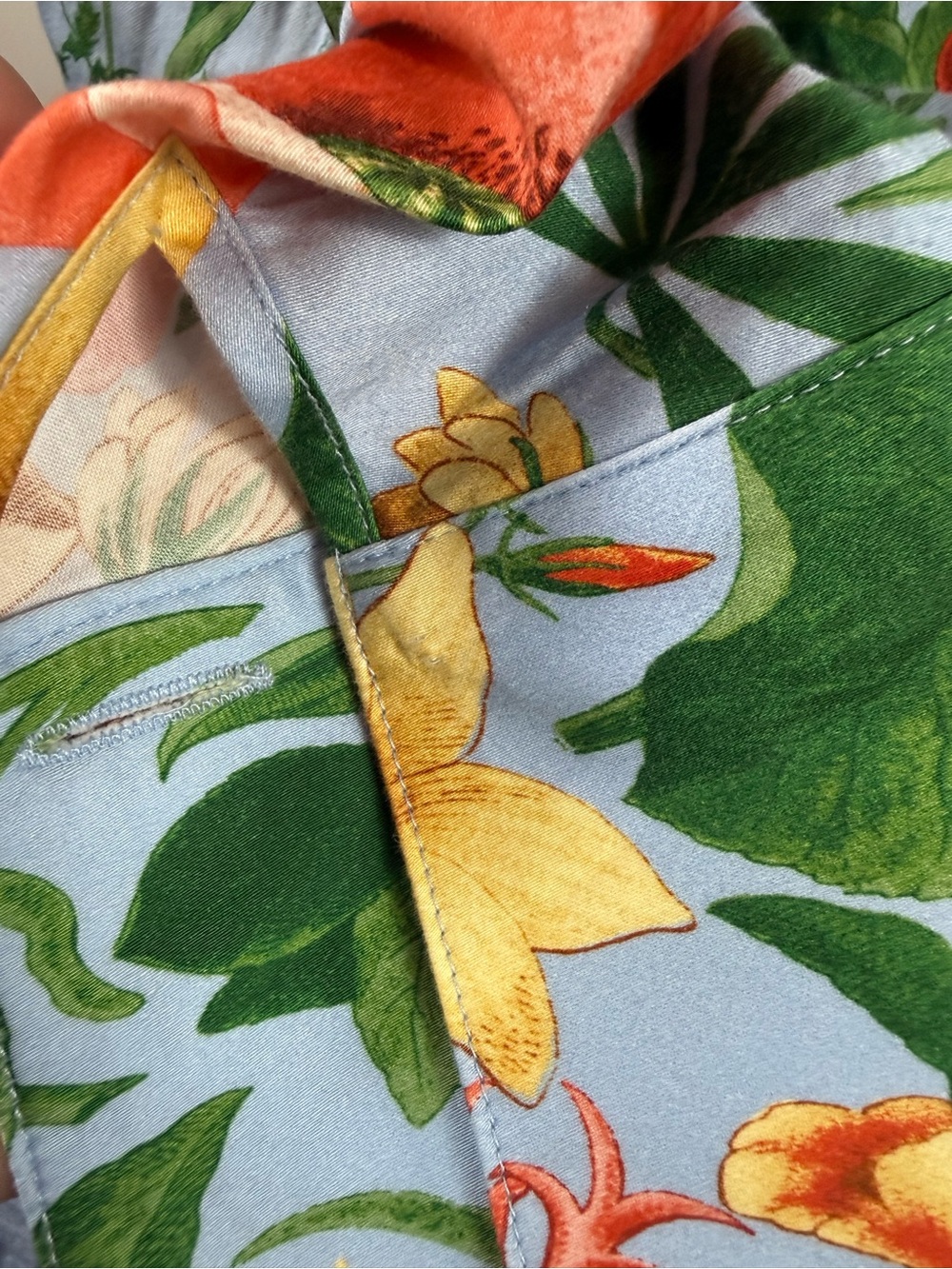 NWT Tuckernuck willow pop over Green and White botanical Print Tunic size XL - Picture 8 of 15